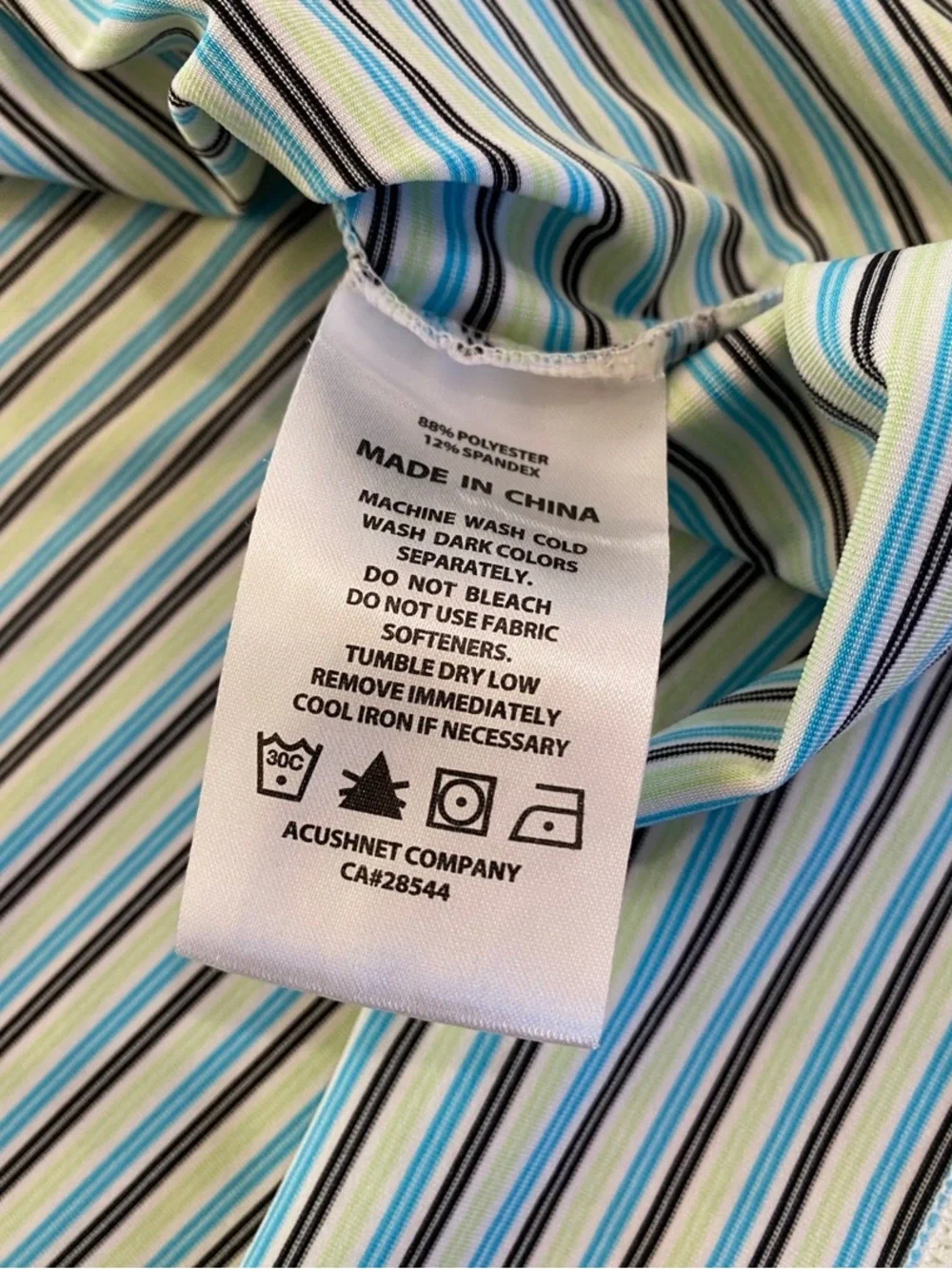 FootJoy Shirt Multi Striped Embroidered Logos Golf Preppy Workwear Size XL